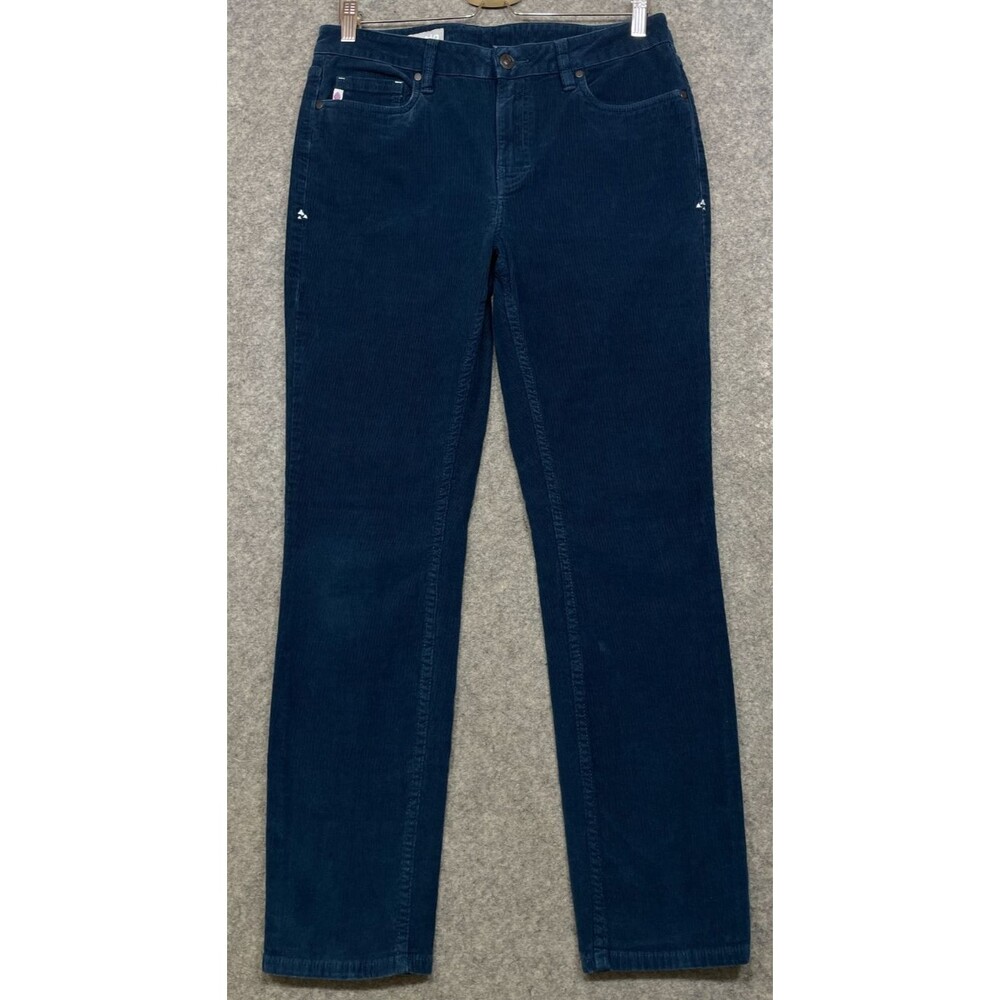 Stio Rivet Cord Pants Womens 10 R Dark Blue Stretch 5 Pocket Corduroy Outdoor